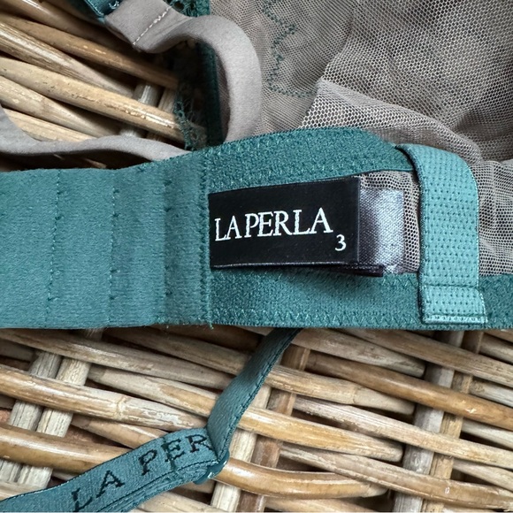 La Perla Women’s Bra 36E Green Beige Lace Sexy - Picture 5 of 8